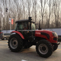 Tractor fitted with front-end loader and bucket